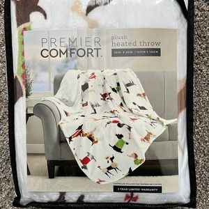 Premier comfort plush heated throw blanket 50”x60”